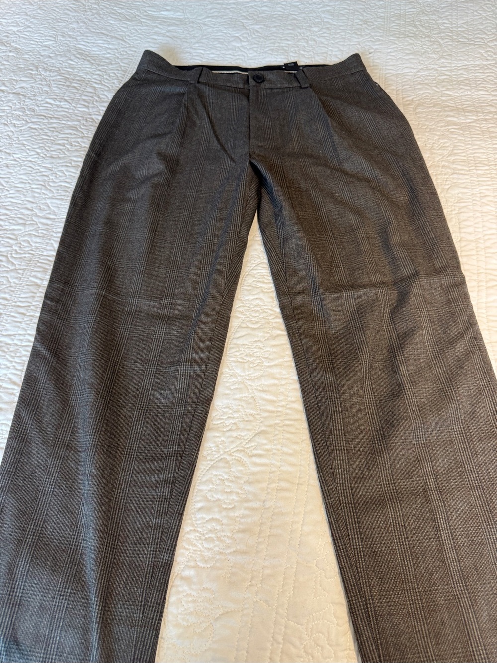 Brown Plaid Club Monaco Dress Pants